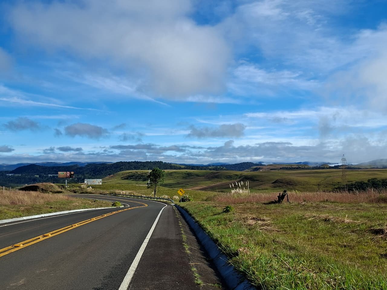 Curva aberta nos campos